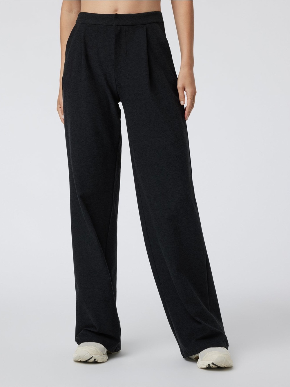 Vuori Women's Elevation Black Heather High Rise Wide Leg Pants Sz XS